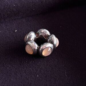 Pandora Retired Pink Opal Cabochon Charm - RARE